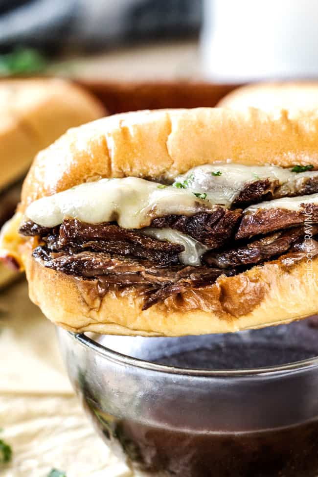 Best Slow Cooker French Dip Sandwiches (Video!) - Carlsbad Cravings