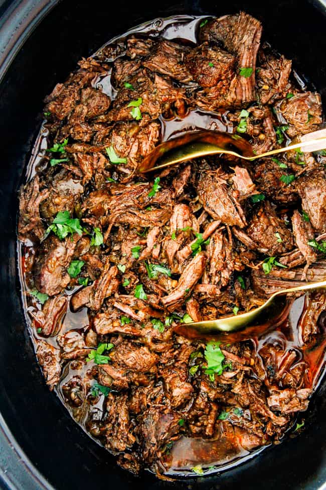 BEST EVER Chipotle Beef Barbacoa (EASY Crockpot!) + VIDEO