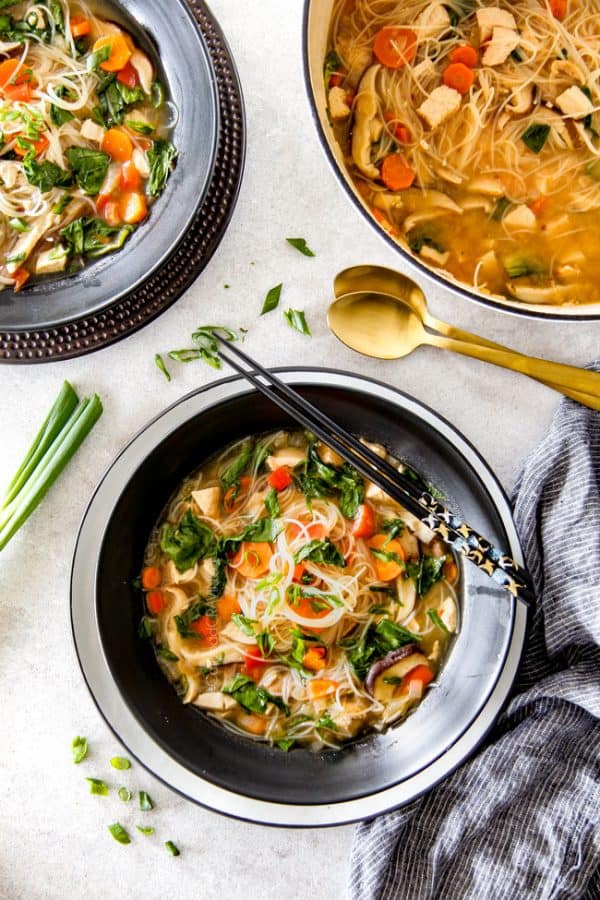Miso Soup with Chicken, Noodles, & Shiitake Mushrooms Carlsbad Cravings