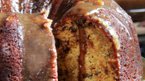 Brown Sugar Bundt Cake with Caramel Glaze - The Beach House Kitchen