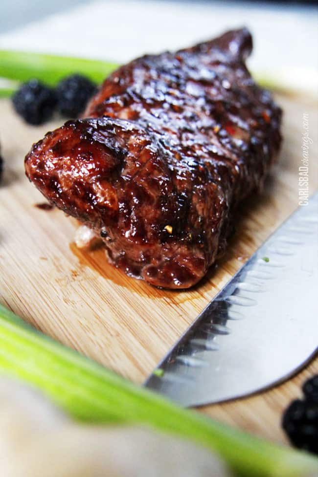 Blackberry Hoisin Ginger Pork Tenderloin - Carlsbad Cravings