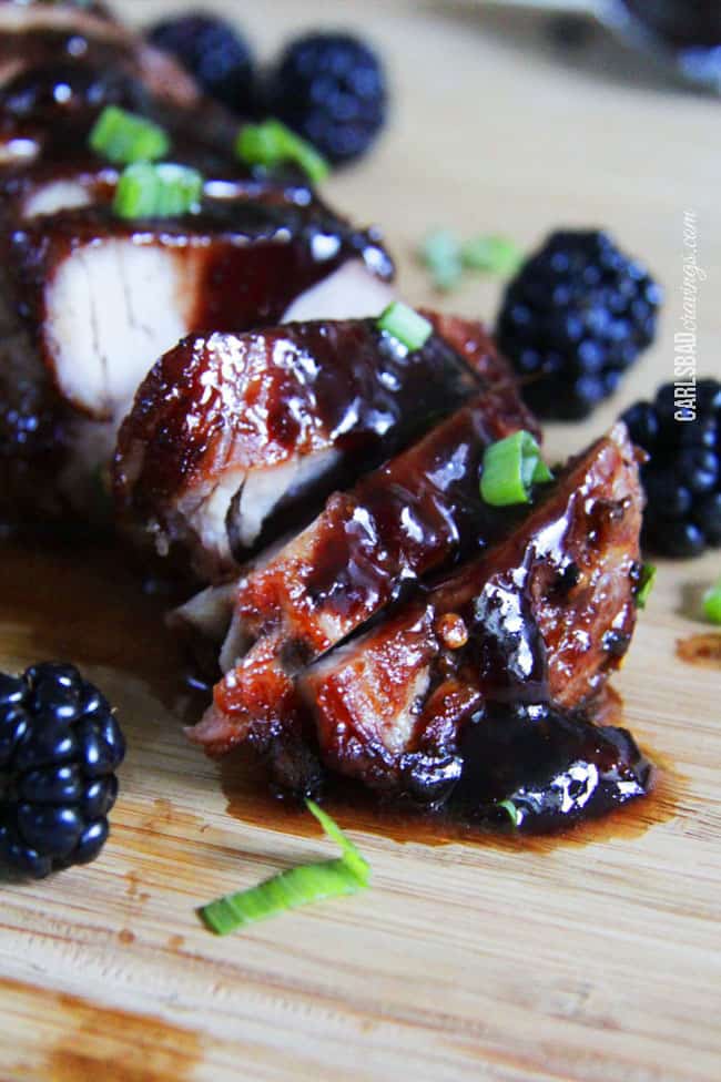 Roasted Pork Tenderloin with Blackberry Hoisin Sauce - Carlsbad Cravings