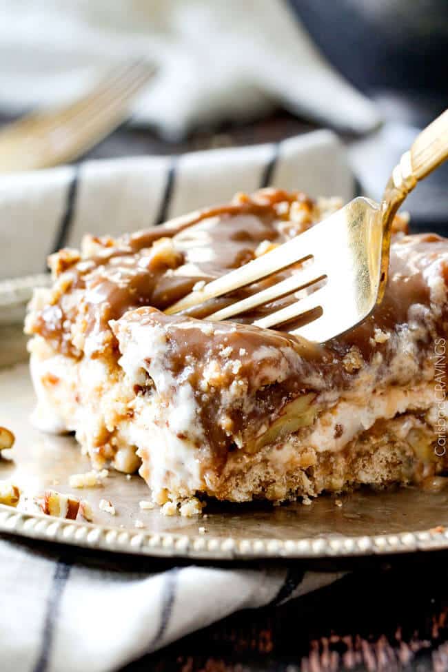 homemade ice cream cake recipe on a silver plate