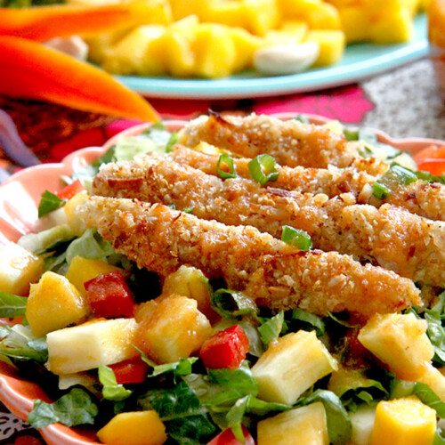 Cashew Chicken Saladd With Pineapple Vinaigrette