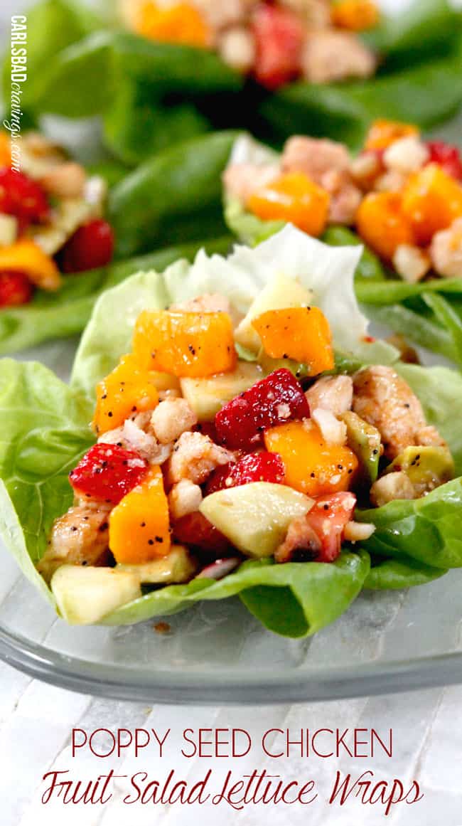  wraps de salade de laitue au poulet aux graines de pavot ---pinterest