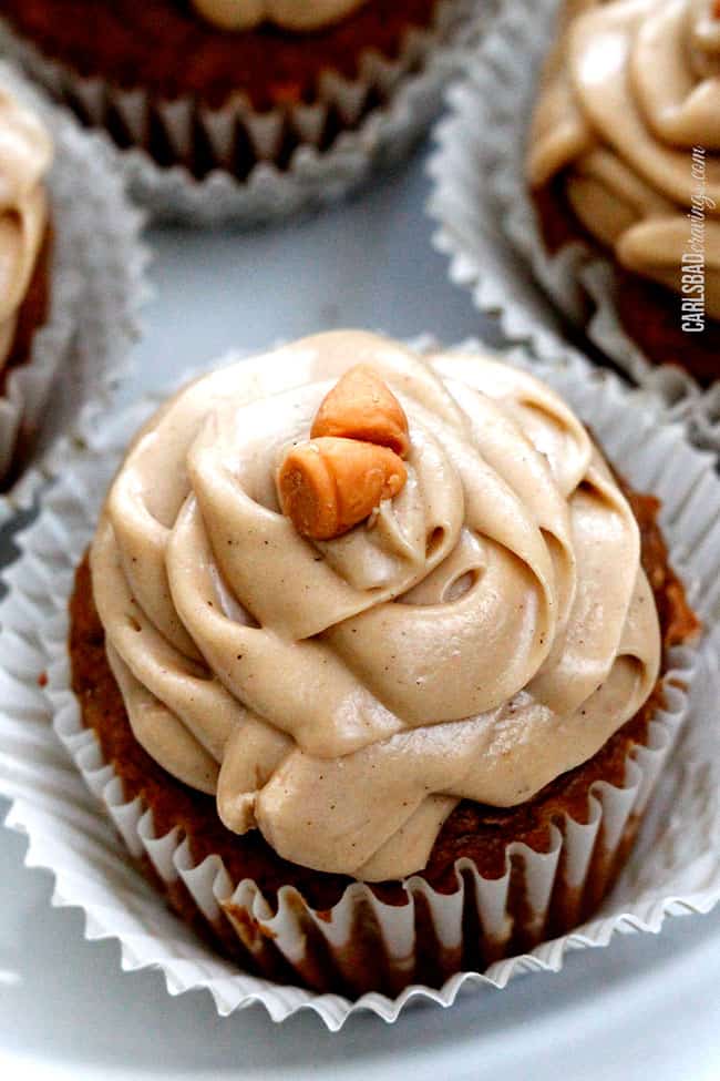 Pumpkin Cupcakes with Butterscotch Frosting