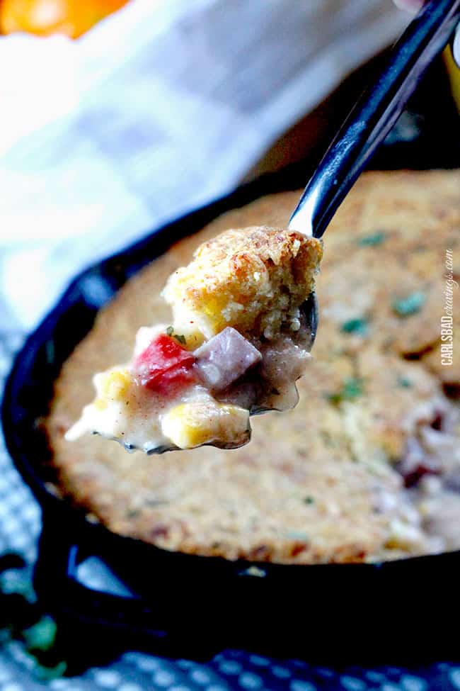 Cheesy Breakfast Pot Pie with Gouda Biscuit Crust - Carlsbad Cravings