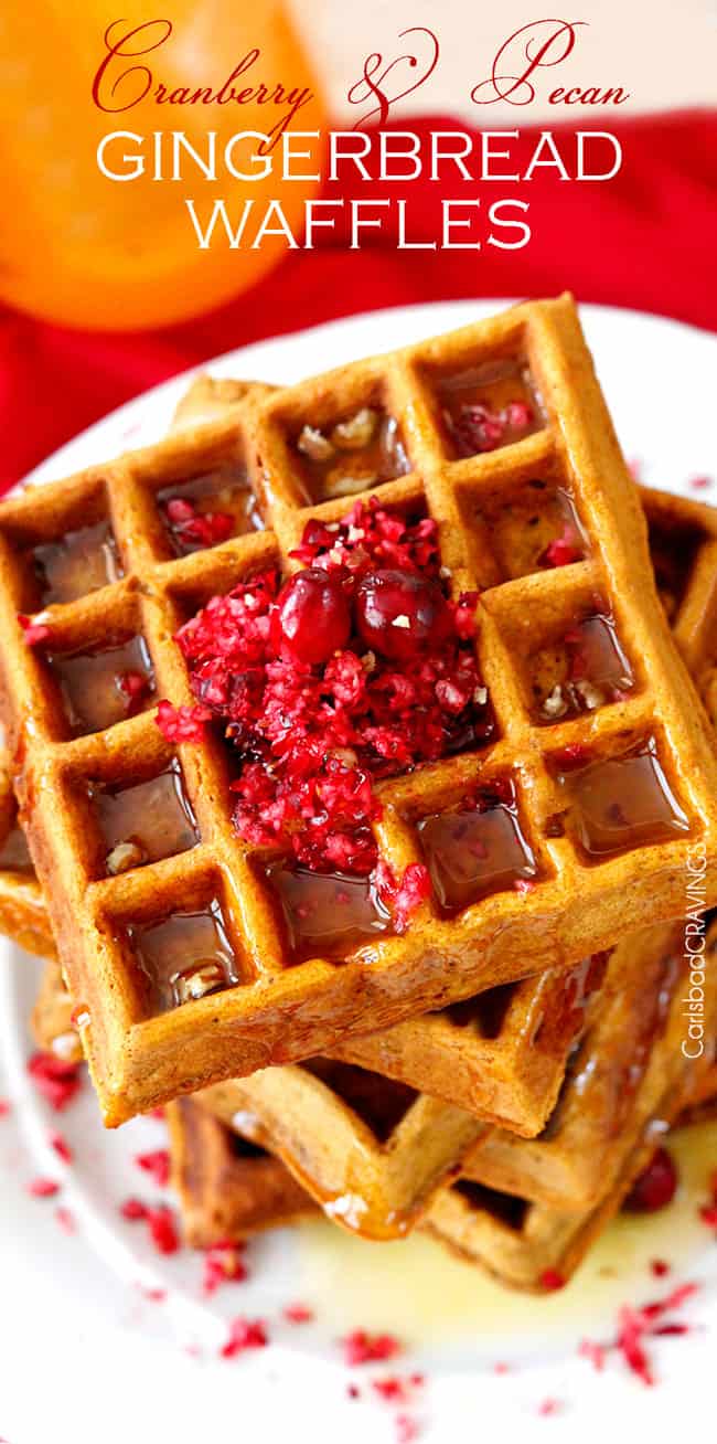 Here's how you can make cute and festive gingerbread waffles with