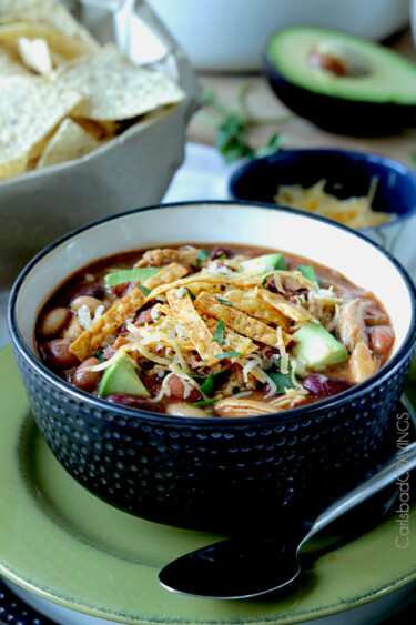 BBQ Chili with Chicken (Slow Cooker or Stovetop) - Carlsbad Cravings