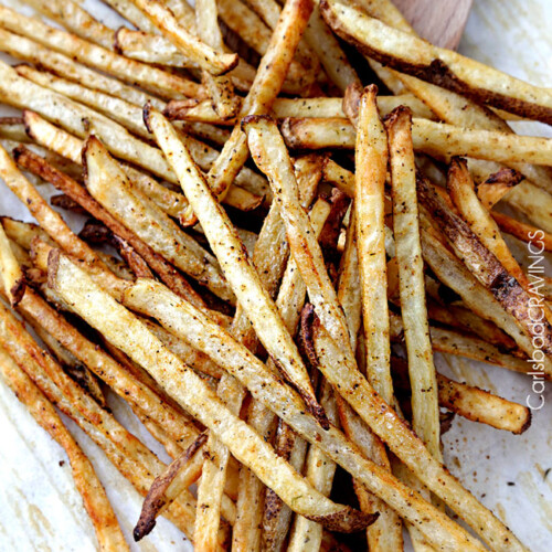 Baked Mexican French Fries with Salsa Ketchup | Carlsbad Cravings