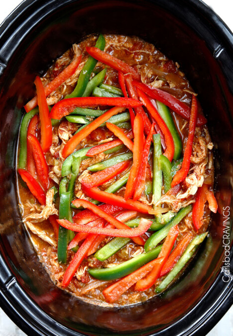 Slow cooker Fajita Chicken Recipe | Carlsbad Cravings