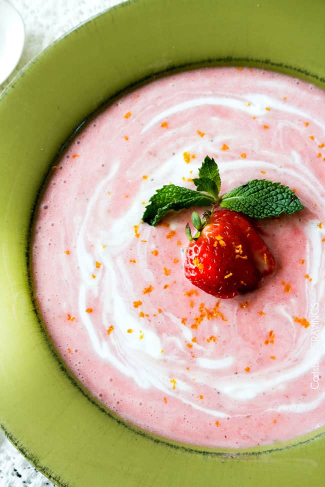 Chilled Strawberry Soup (5 Minutes!) - Carlsbad Cravings