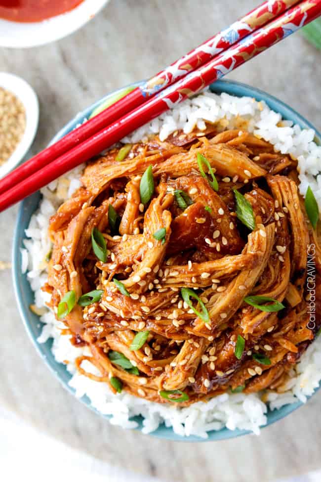 Crockpot Sesame Chicken - Healthy Slow Cooker Dinner