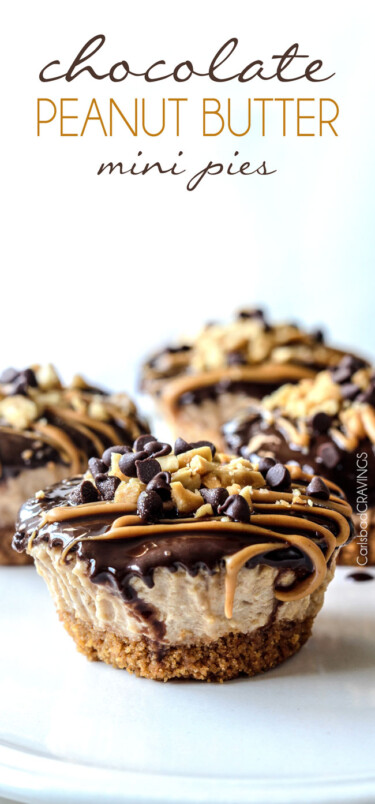 Mini Chocolate Peanut Butter Pie Recipe - Carlsbad Cravings