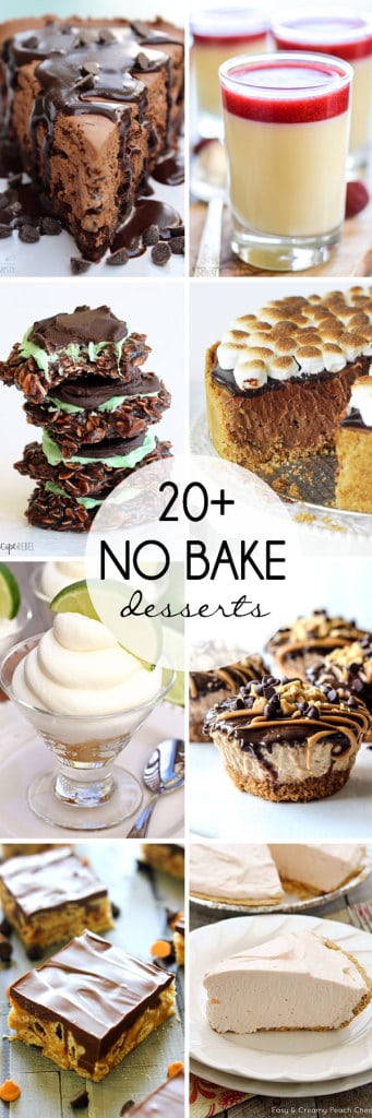 Over 20 No Bake Desserts to keep your body cool and your stomach full all summer long! #nobake #summerdessert #summer #dessert