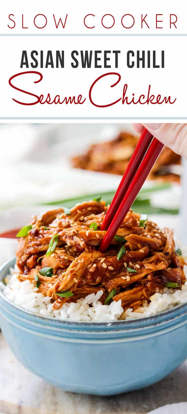 Slow Cooker Asian Sweet Chili Sesame Chicken