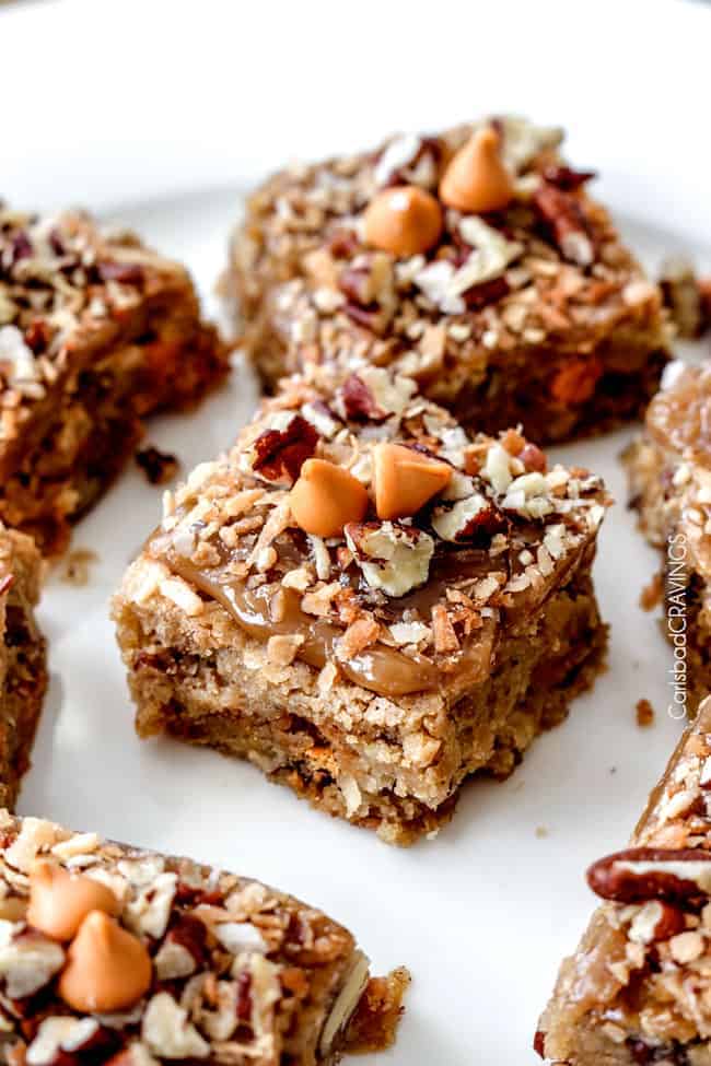 CRAZY SOFT and CHEWY Butterscotch Coconut Blondies