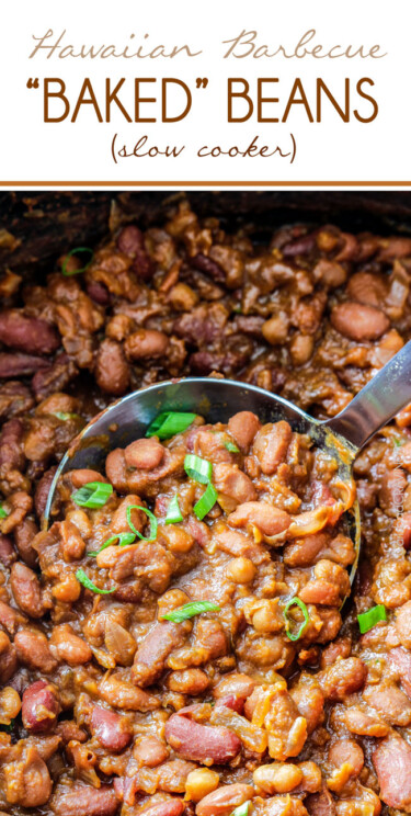 The BEST Crockpot Baked Beans (Hawaiian BBQ!) - Carlsbad Cravings