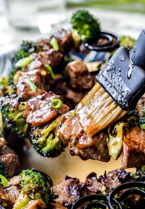 Your favorite Beef and Broccoli now on the grill! Crazy juicy Grilled Beef and Broccoli Kebabs bursting with flavor from a simple marinade/glaze in one!
