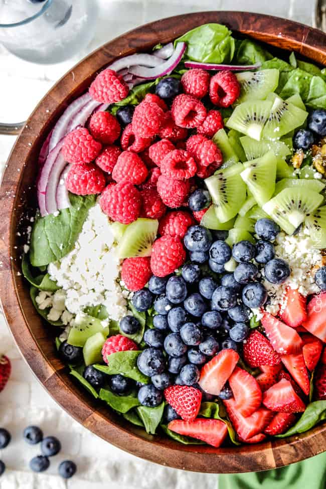Strawberry Feta Spinach Salad