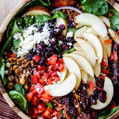 Apple bacon cranberry salad with apple poppyseed dressing 12