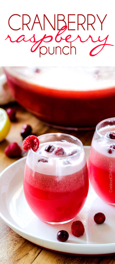 Cranberry Raspberry Punch - Carlsbad Cravings