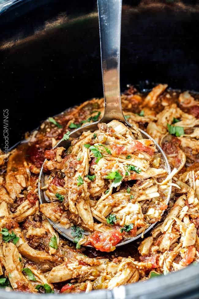 Easy Slow Cooker Shredded Mexican Chicken - Carlsbad Cravings