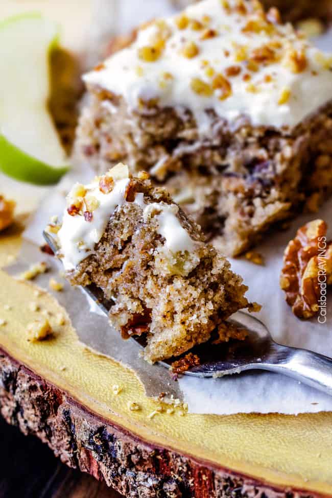 Maple Apple Spice Cake with Spiced Cream Cheese Frosting