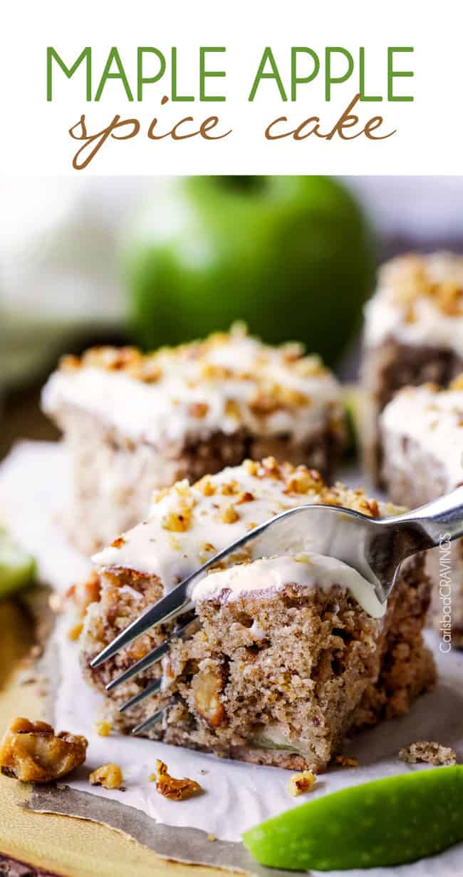 Maple Apple Spice Cake with Spiced Cream Cheese Frosting - Carlsbad ...