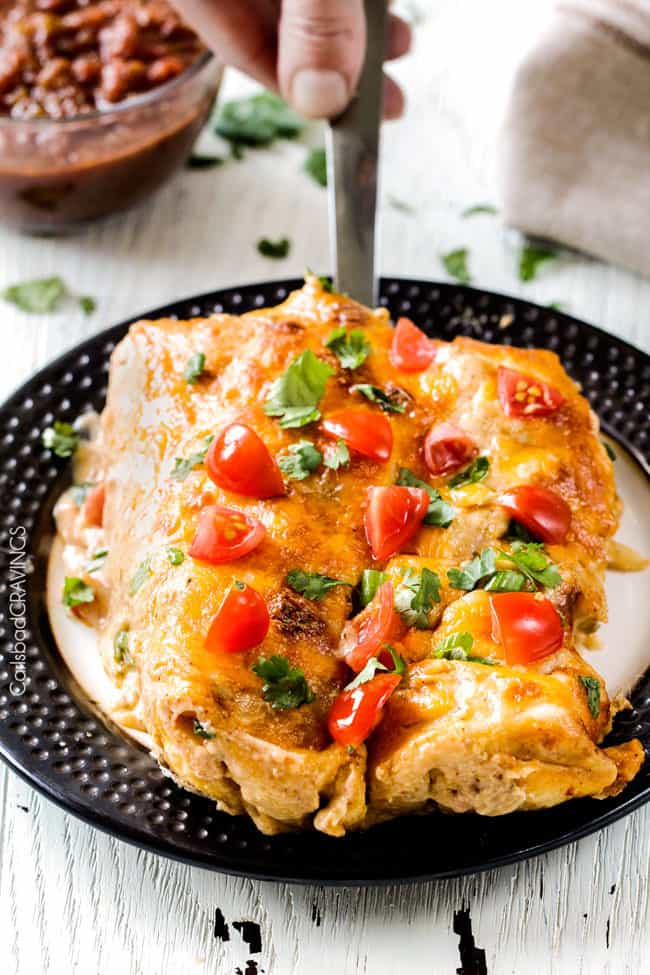 Ham and Cheese Breakfast Enchiladas with Creamy Salsa Sauce - Carlsbad ...