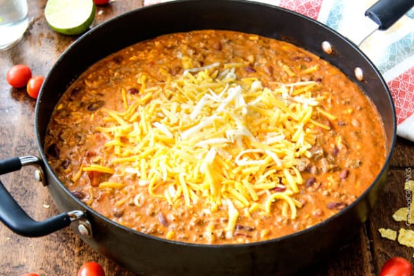 Cheesy Taco Pasta (skillet or bake) EASY and LIGHTER Recipe