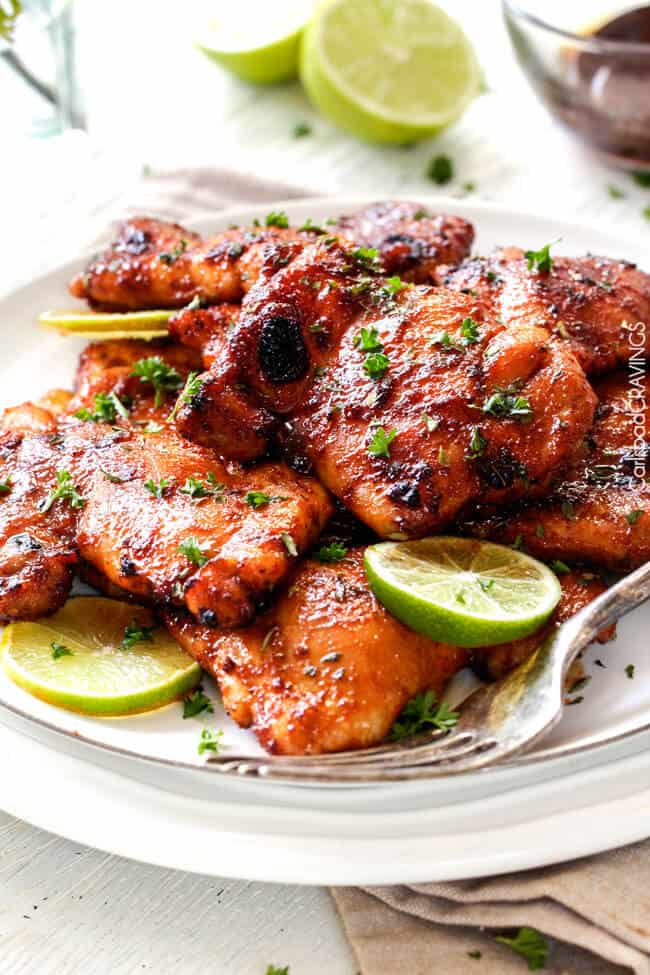 Sweet and Spicy Honey Dijon Glazed Chicken - Carlsbad Cravings