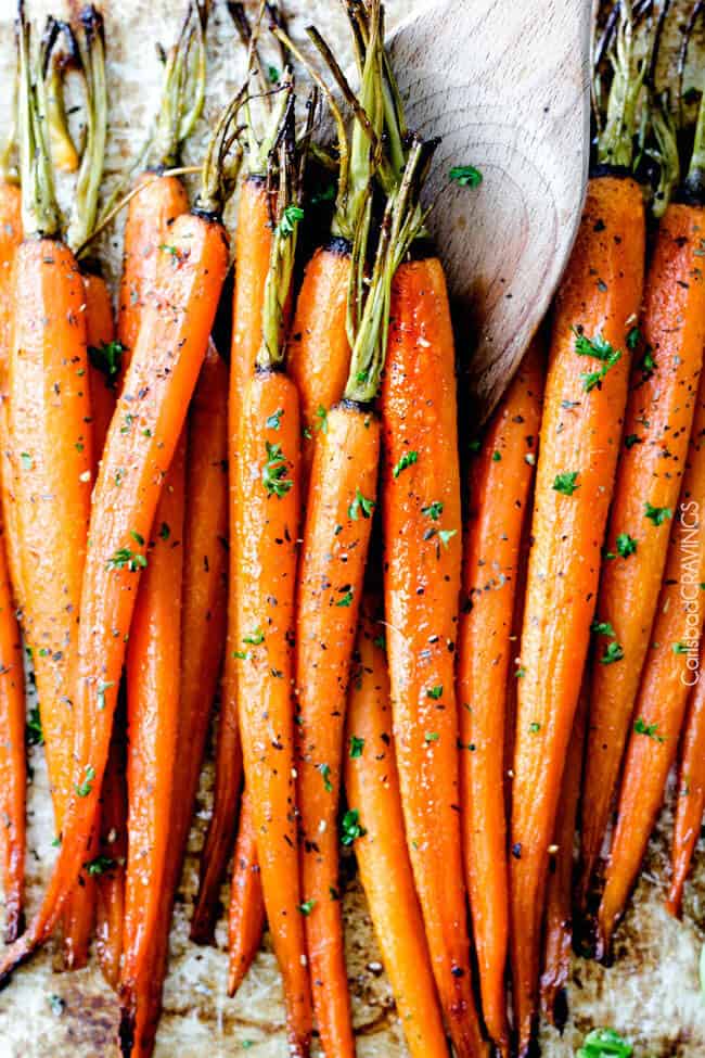 Roasted Carrots With Honey And Garlic And A Secret Ingredient