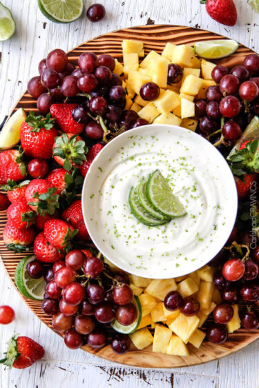 Key Lime Cheesecake Fruit Dip - Carlsbad Cravings