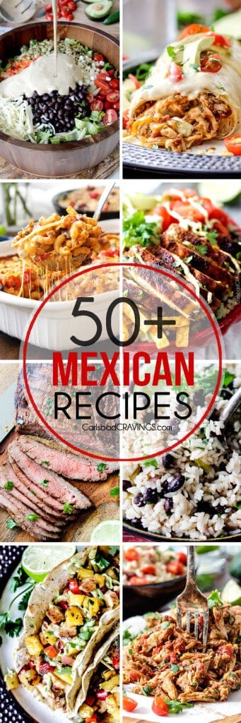 Over 50 of the BEST Mexican recipes for Cinco de Mayo and all year long!