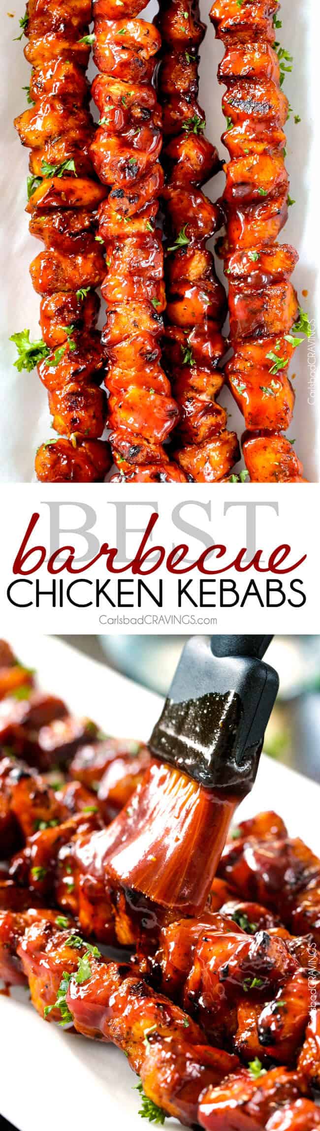 These BBQ Chicken Kebabs are my go-to grill recipe with the most amazing barbecue sauce! Everyone always asks me for the recipe and they are easy too!
