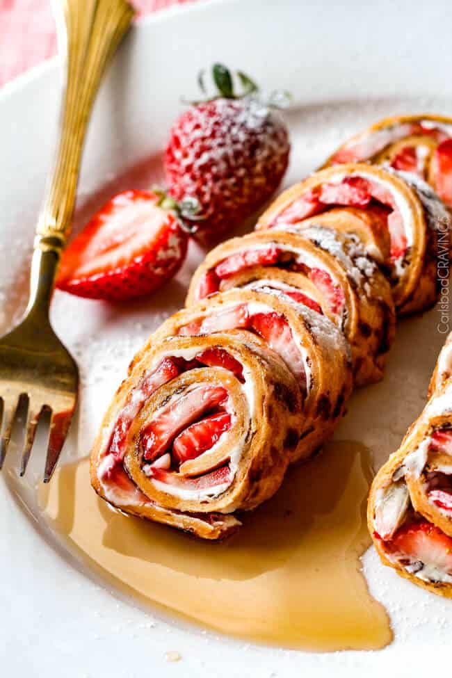 Flatbread French Toast Roll Ups or French Toast Pinwheels