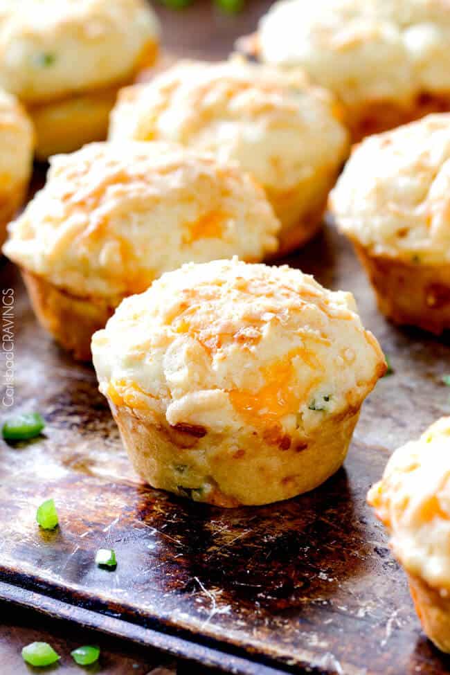 Side view of Jalapeno Popper Cheese Muffins
