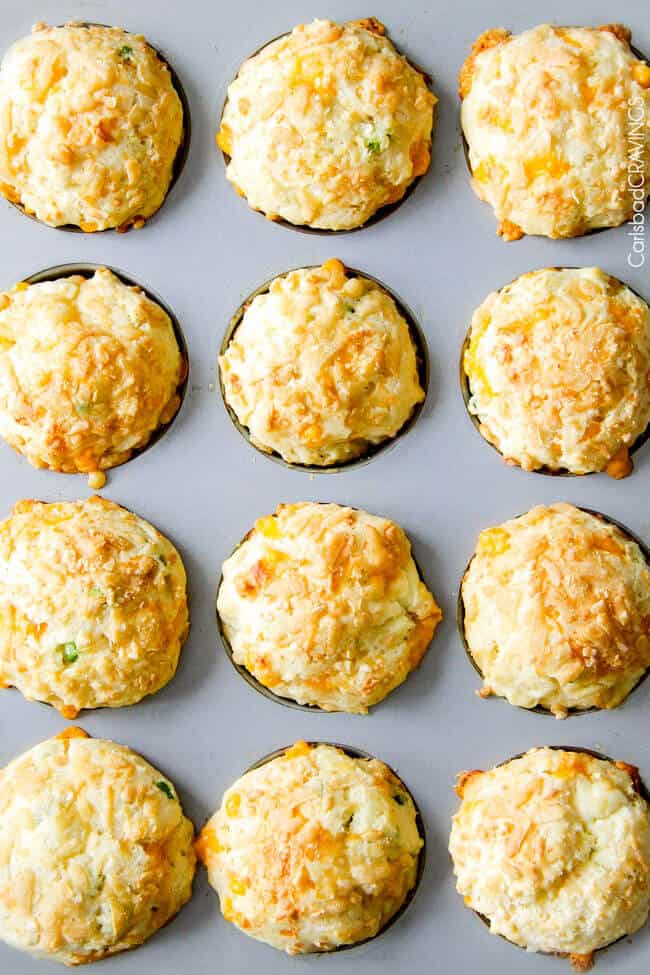Fresh baked Jalapeno Popper Cheese Muffins