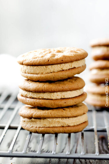 Soft tand Chewy Peanut Butter Cookies Or Sandwiches (freezer ...