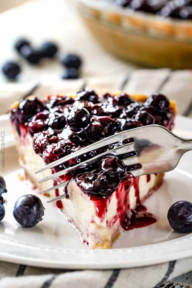 blueberry cheesecake slice