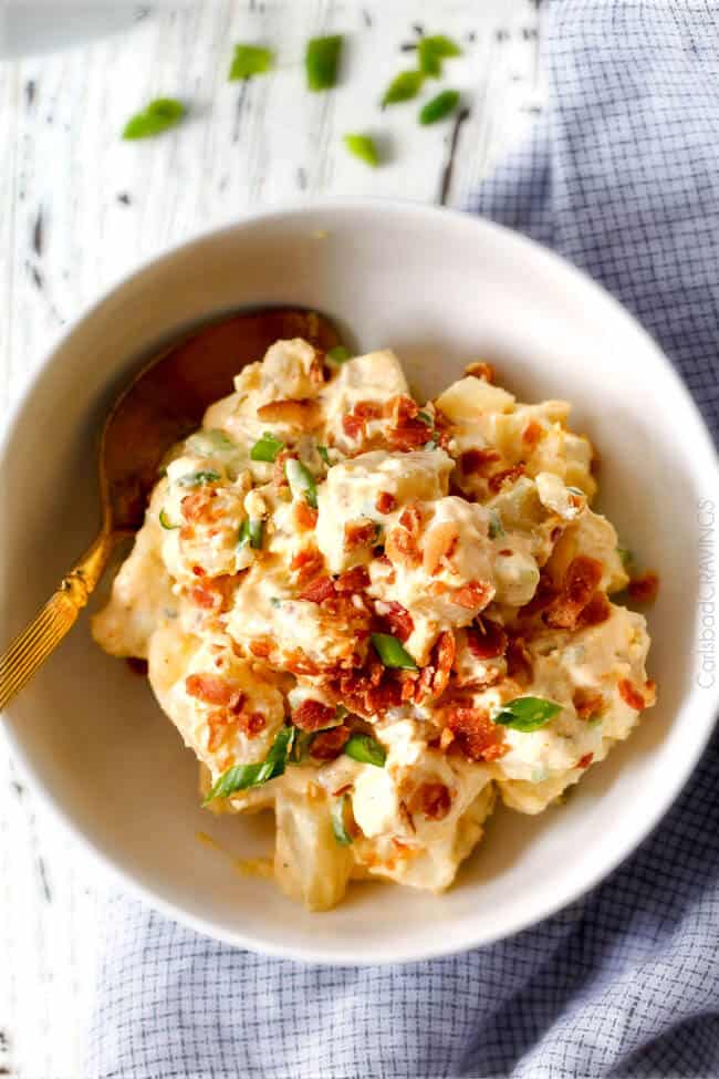 Everyone needs the best potato salad recipe and this is it! so creamy and flavorful and disappears in minutes whenever I take it any where - everyone always asks for the recipe!!