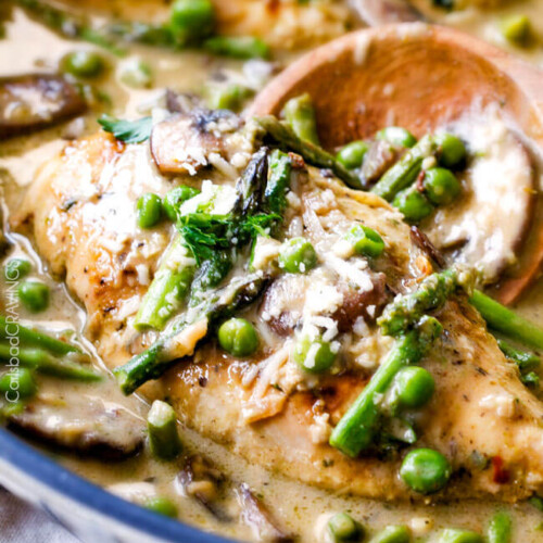 Creamy Parmesan Pesto Chicken Skillet - Carlsbad Cravings