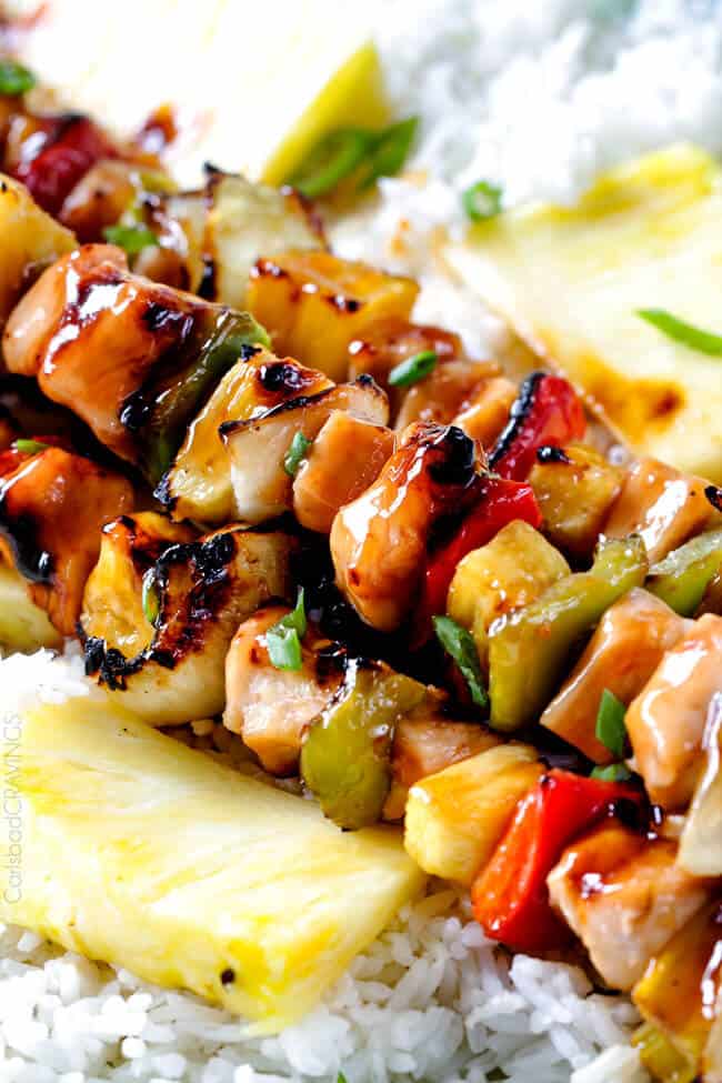 Hawaiian Chicken Kabobs (Grilled or Broiled!) - Carlsbad Cravings