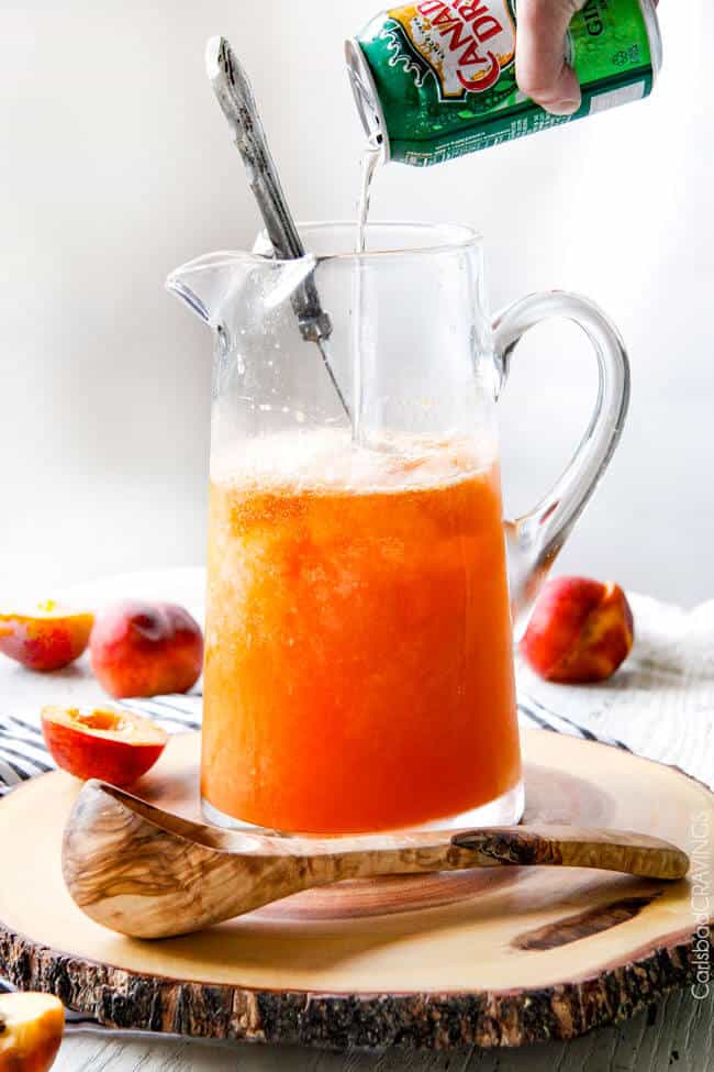 Sparkling Peach Punch - Carlsbad Cravings