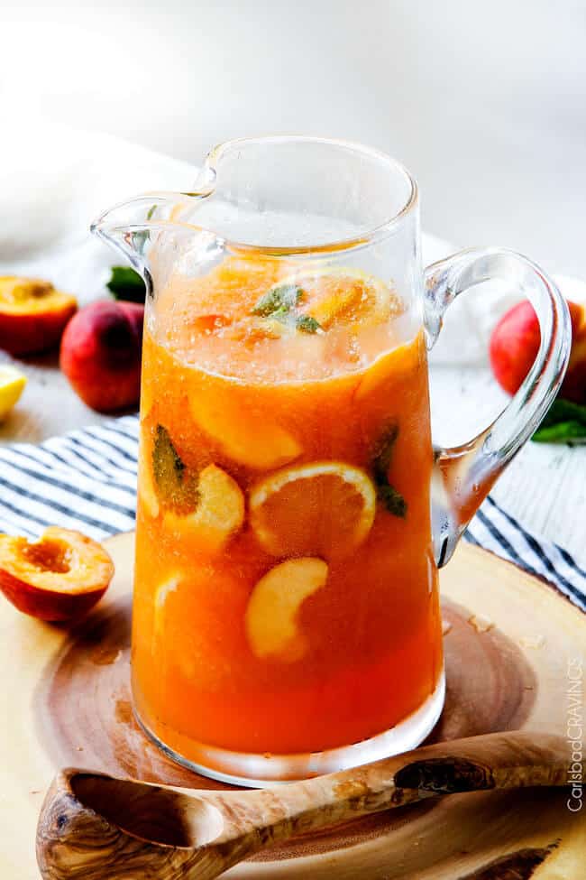 Sparkling Peach Punch - Carlsbad Cravings