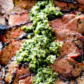 Asian Chimichurri Steak - this marinade is hands down the best steak marinade I have ever tried - SO flavorful for a crazy juicy, tender, amazing steak!
