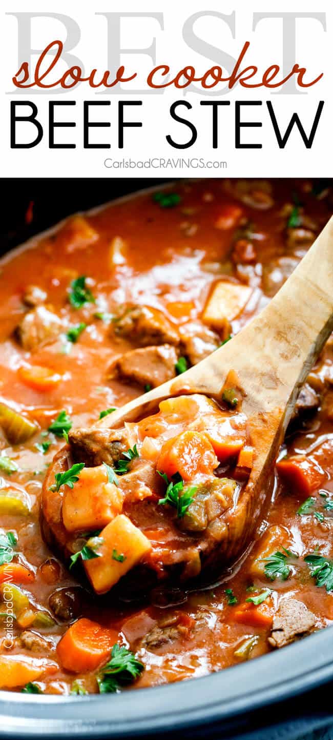 Slow Cooker Beef Stew  The BEST Crockpot Beef Stew