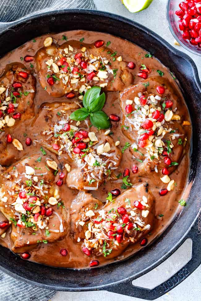 Asian Pomegranate Coconut Chicken Skillet
