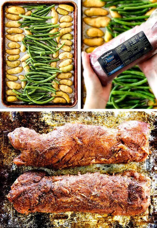 Showing how to make Pork Tenderloin on a sheet pan. 